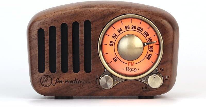 Будинок Ретро Bluetooth Звучник, Гроздобер Радио Со Орев Дрво Заврши, Старомоден Класичен FM Радио, Гласна Јачина На Звук Гроздобер