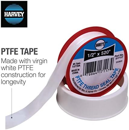 Wm Harvey 017117b Thread Seal Tape, 520 IN, бело