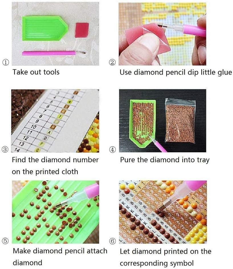 DIY 5D Комплети за сликање со дијаманти за дијаманти за возрасни, кристал ринестон дијамантски везови слики уметност занаетчиски