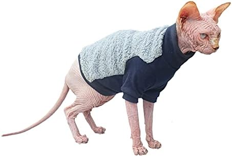 Котомода без влакна мачка со џемпер од памук, зимски џемпер, спортски шик за мачка Сфинкс