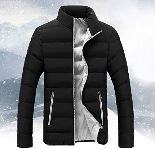 Ymosrh Varsity јакна мажи зимско топло тенок вклопување густа меур палто, секојдневна јакни за надворешна облека