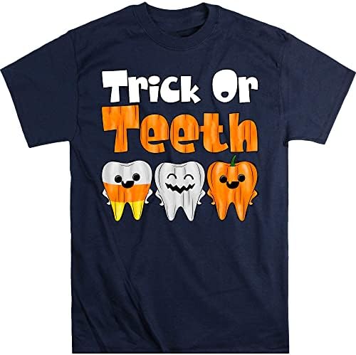 Трик или кошула за заби, стоматолог за Ноќта на вештерките, мета за стоматолошки состав, подарок за стоматолошка кошула, подарок за стоматолог,