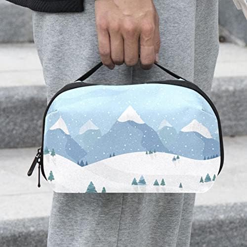 Зимски Пејзаж Шминка Торба Патент Торбичка Патување Козметички Организатор За Жени И Девојки