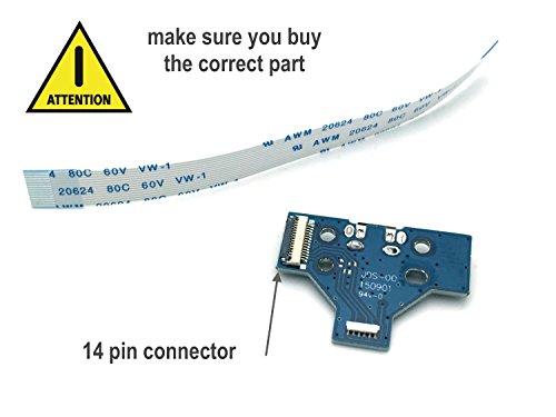 SBOS SONY PS4 Контролер USB Полнење Порт Приклучок Одбор JDS-011 + 14 пински кабел