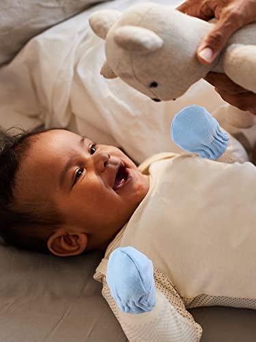 12 Пара Прилагодливи Белезници За Бебиња Без Гребнатини Новородени Памучни Ракавици За Дишење Топли Белезници За Бебиња За Момчиња Деца