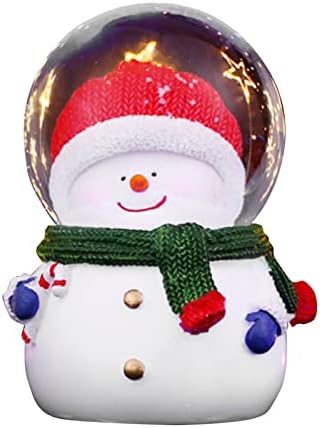 Смола Осветлена Божиќ Глобус Декор, Сјајот Божиќ Кристално Топката Деликатна Боја Менување На Светлината За Домашна Декорација
