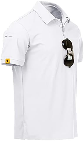 Zity Mens Polo кошула со кратки ракави за спортски голф тенис маица