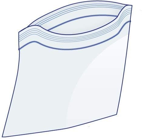 [8 x8 100 пакет - 4 мил] Homeygear чисти тешки пластични кеси со отклучен патент топ 8 x 8 патент за складирање на патенти за кујна