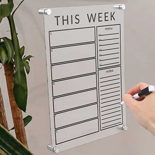 Тофику суво избришување неделно календарот неделно суво бришење табла неделно табла фрижидер неделна планер бела табла со пенкало 1 сет