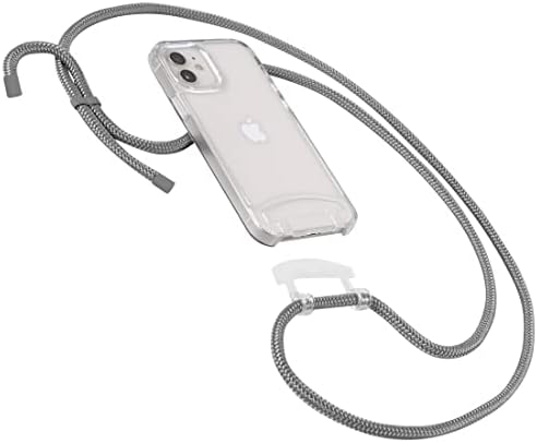 Holdingit Clear Crossbody Phone Case за iPhone 14 Plus со одвојување на Lanyard, 2-во-1 Crossbody iPhone Cover со заштита од капки,