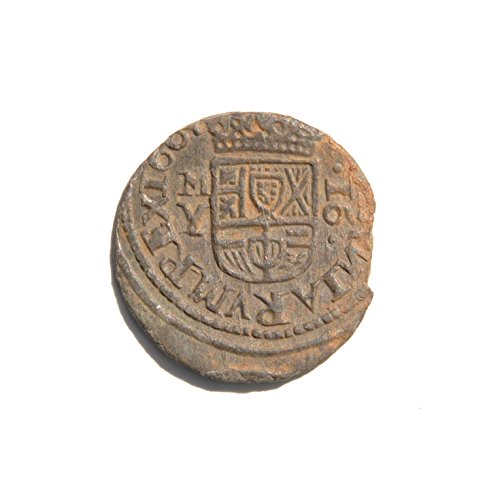 ES Шпанија Филип IV 6 Мараведис колонијален карибите пиратски ера Кома монета многу добри детали