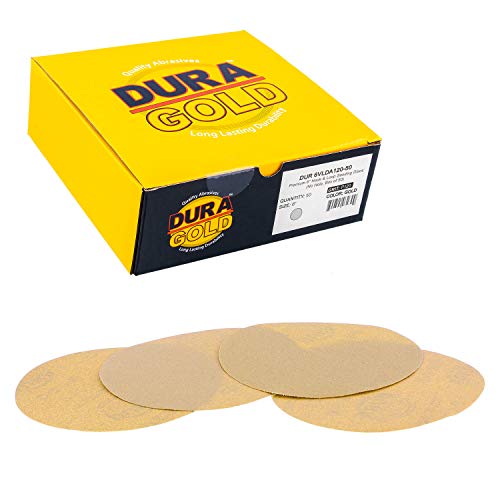 Дура -злато 6 дискови за пескарење - 120 решетки, кука и јамка DA Подлога за поддршка и подлога за интерфејс за мека густина