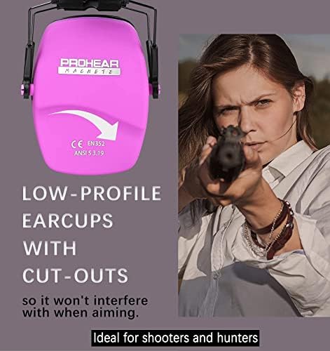 ProHear 016 2-пар за заштита на ушите за заштита на ушите Безбедносни уши, NRR 26dB Намалување на бучава Тенок пасивен слух заштитник