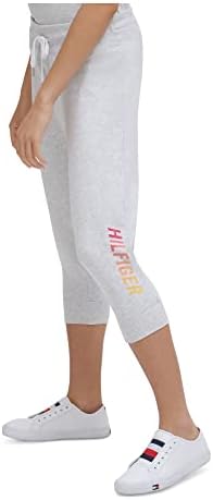 Томи Хилфигер Спорт жени Хедерно лого Капри Панталони Греј XL