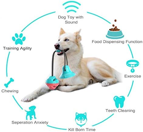 LOVEPET Интерактивни Миленичиња Куче Играчки Силиконски Вшмукување Чаша Затегнување Притисни Јаже Топката Играчка Миленичиња Заб