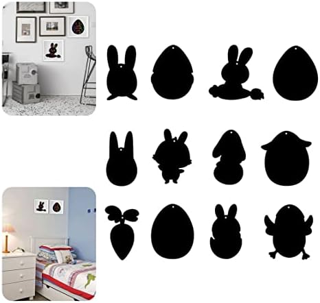 Kuyyfds Велигденски украси, Велигденска гребење уметност Виножито јајце зајаче ноти за гребење пиле занаети за хартија 12 парчиња