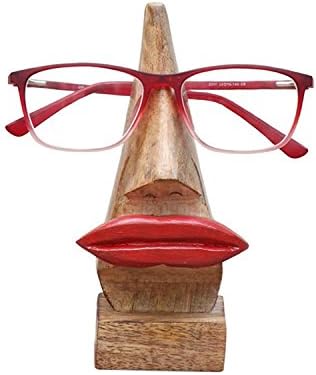 DG desi Gen рачно изработена дрвена домашна декоративна нос во форма на очила за сонце/приказ на држачот за очила за очила