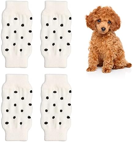 Затоплувачи на нозете на кучиња, плетени, 4 парчиња зимски топли чорапи плетени кучиња заштитени заштитени заштитени заштитени ракави за миленичиња