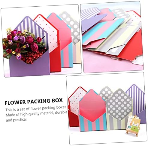 SEWACC 1 Сет 5 Парчиња Плик Цветна Кутија Пликови За Подароци Хартиени Кутии За Подароци Кутија За Пакување Подароци Кутија