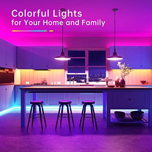 TJOY 100 ft LED Лента Светла со 44 Клучни Далечински Управувач, Мулти-Боја RGB SMD5050 LED Светла, 12 Волти Боја Менување LED Светлина