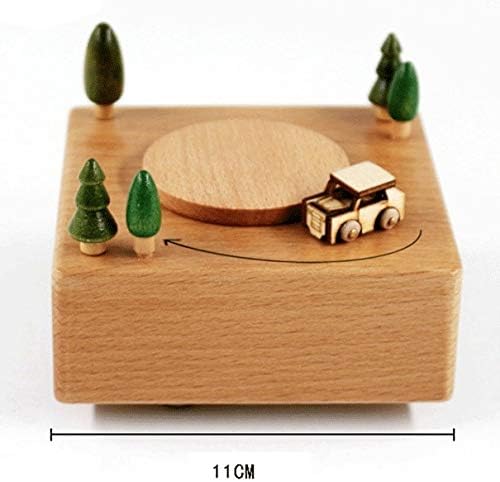 TFIIEXFL дрвена музичка кутија база креативни ротирачки украси украси Детска