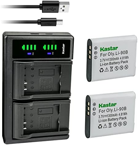 Замена на батеријата со 3 пакувања Kastar и Ltd2 USB полнач за батерија Ricoh DB-110, дигитална камера Ricoh GR III, дигитална камера Ricoh GR
