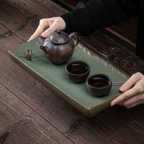 Предиво Керамика Послужавник За Сервирање Чај Декоративен Послужавник Маса За Чај Керамички Послужавник За Складирање Чај За Јапонски Кинески Послужавник За Скл?