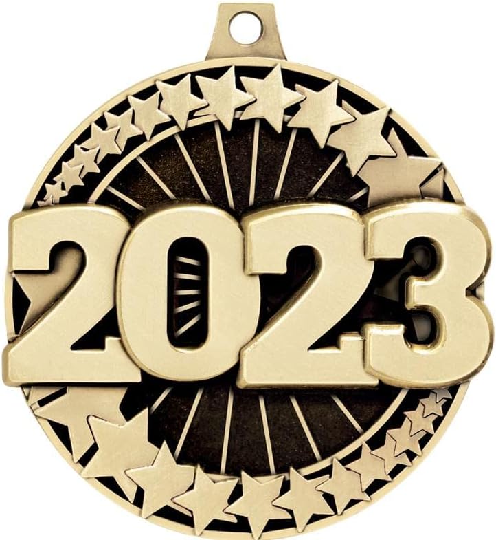 2 3д 2023 Медал Награда, Златен Трофеј Медал Вклучува Бесплатна Лента За Вратот