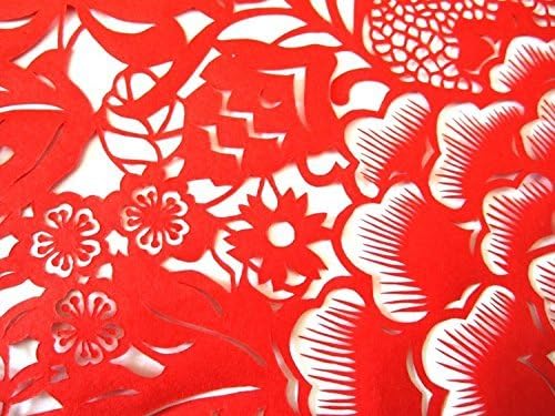 Продавач АРТПАПЕР Кинески Нова Година подароци Рачно изработени украси за хартија за хартија, ianијан hiи, црвен - кран на долговечност/58 см * 58 см