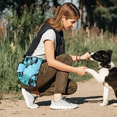Rysgdse Dog Treat Training Cource, фудбалски фудбалски третинг торба за тренинг за кучиња, бесплатен појас на половината Фани Пак за