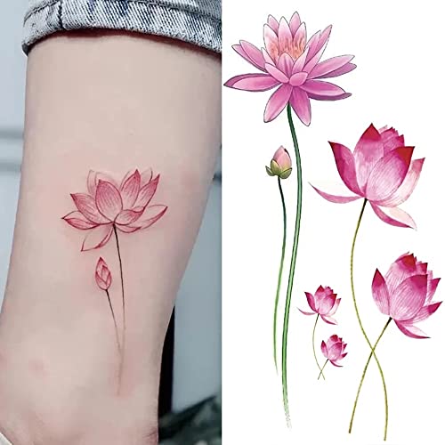 Asdfgh цвет привремени тетоважи налепници рачно тело уметност водоотпорни лажни тетоважи црна роза жени девојки трансфер на вода тетоважа