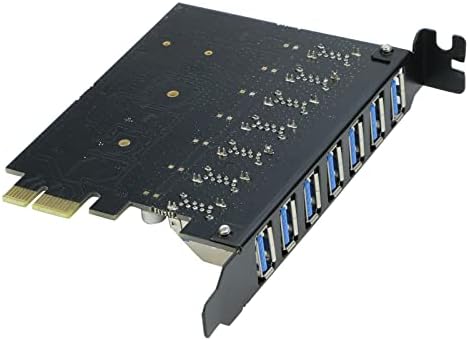 USB 3.0 PCI-E Expansion Card 7Port, RIITOP PCI-E X1 до USB 3.0 HUB адаптер 5Gbps