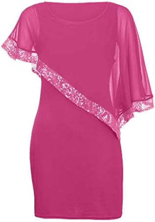 Onsенски плус фустан со големина секси каросериско руфли, асиметричен проток, тенок елегантен молив фустан S-5xl