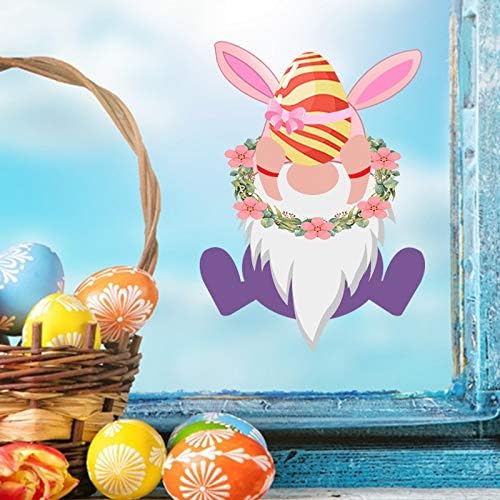 Налепница Велигденски деца цртан филм налепница зајаче среќен wallиден прозорец Велигденски стап налепници за бебиња најавувања идеи за