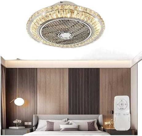 Chezmax спална соба кристална таванска светлина ламба за вентилатор за трпезарија модерна луксузна детска соба електрична вентилатор