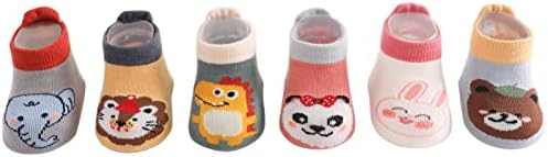Zumou Toddler Anti Slip Non Skid Нема шоу чорапи ниско сечење со костец за 1-5 години деца момчиња девојчиња