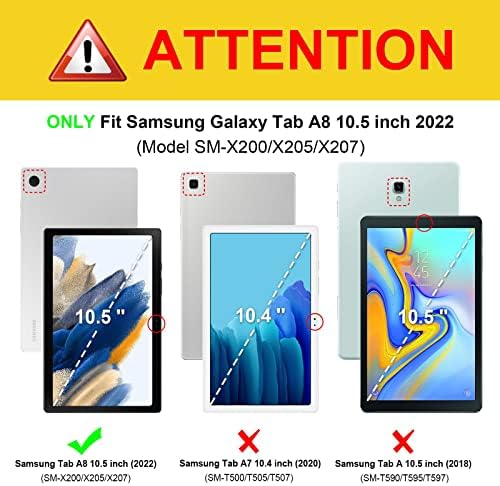 Ротирачки случај на Fintie за Samsung Galaxy Tab A8 10,5 инчи 2022 модел, 360 степени за заштитен заштитен капак со автоматско спиење/будење, црно