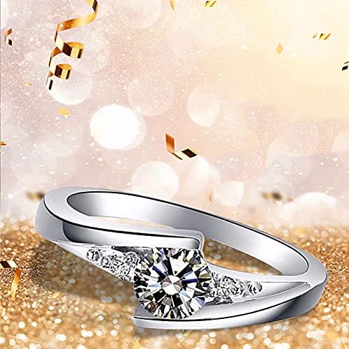 Pinklove Women Diamond Rings - луксузна елеганција мода сребро и златен прстен кристален дијамант микроинлајлен накит невестински циркон дијамант
