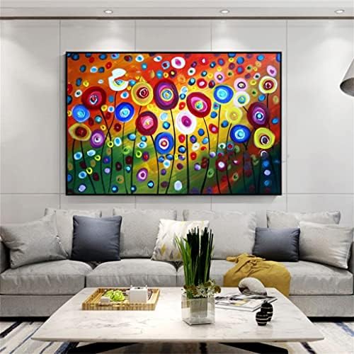 Wdfffe боја цветно масло сликарство рачно изработено сликарство домашна дневна соба декорација без рамка