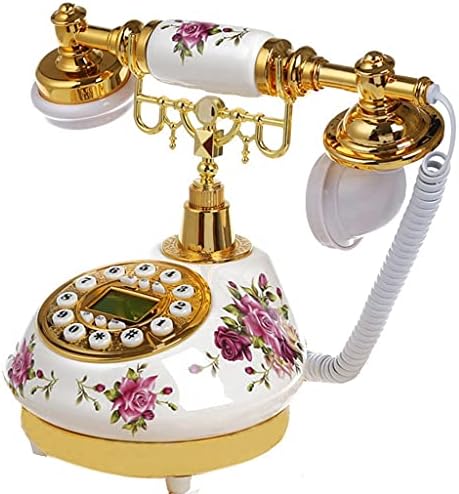 Geltdn антички фиксни телефонски телефон со датум на повик за датум за прилагодување на часовникот за прилагодување на часовникот без