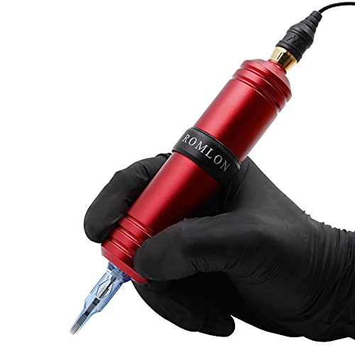Комплет за машина Romlon Pen Professional - Rotary Machine Pen LED напојување 100 парчиња касети со 10 парчиња лажна кожа 15 парчиња за