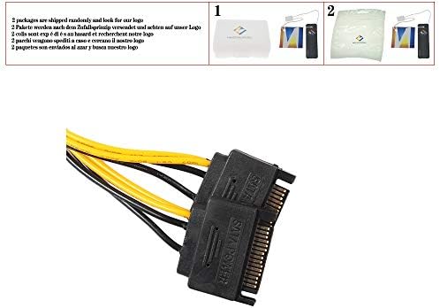 Компјутерски Кабли &засилувач; Конектори 15PIN Sata Машки до 8pin PCI-E Машки Видео Картичка Напојување Адаптер Кабел Окт14, 20cm