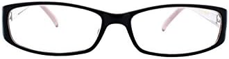 Sav Eyewear Women'sенски Викторија Клајн Кристали 9092 Деми правоаголни очила за читање, 27 мм + 3