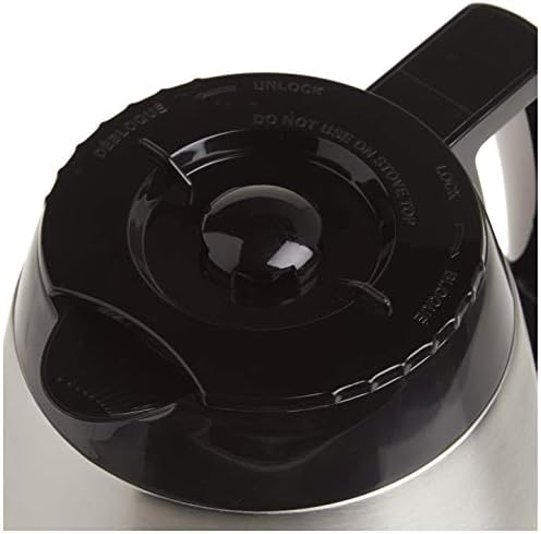 Cuisinart DCG-600RC 10-чаша замена Термички карафе со капак, компатибилен со Cuisinart Coffeemakers, не'рѓосувачки челик и ADX 12-замена на јаглен