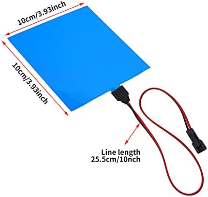 jose2015 10x10cm EL Wire Lights, Cuttable DIY електролуминисцентни ел панел светло светло задно осветлување на хартија за хартија