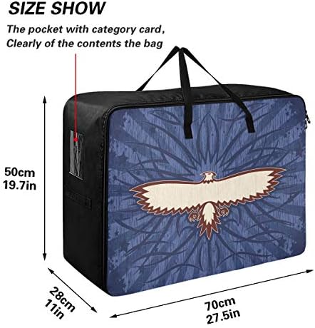 Н/ А Торба За Складирање Со Голем Капацитет-Јастреб Тотем Јорган Облека Организатор Декорација Спална Соба Патент Подвижна Торба
