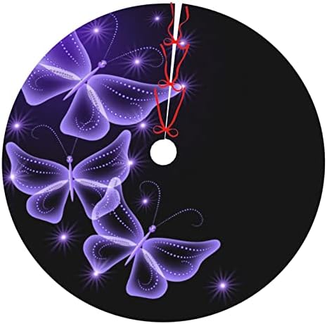 Убава Виолетова Пеперутка Печатени Елка Здолниште 48 за Божиќ Празник Партија Декорација