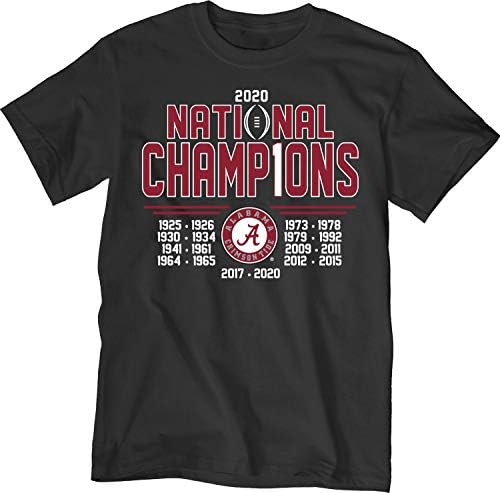 Сина 84 Машка Алабама Кримсон плима на националниот шампион маица 2020-2021 број 1 црно