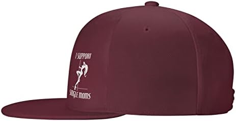 fwoeqiz i-поддржуваат-свадби-мајки Капчиња рамна сметка црна црна прилагодлива бејзбол капа танцување хип хоп камионџија капа за мажи жени