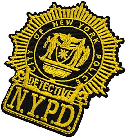 Полициски детектив во градот Newујорк, NYPD, извезени примероци за ткаенини, декоративни значки